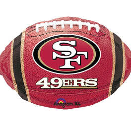 18" San Francisco 49ers Football Mylar