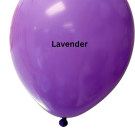 Single lavender balloon with printed text