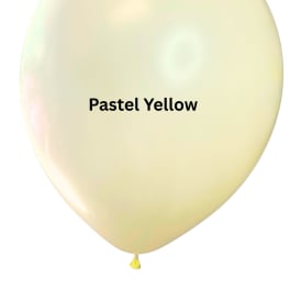 Pastel yellow balloon with the words "Pastel Yellow" printed on it