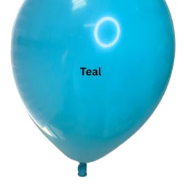 Single teal balloon with a tied end