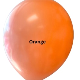 Orange balloon with the word Orange printed on it