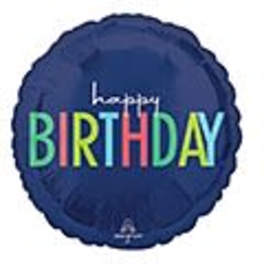 18" Blue Happy Birthday Mylar