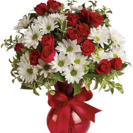 Red, White And You Bouquet by Teleflora
