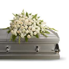 Silken Serenity Casket Spray