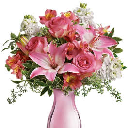Teleflora's Pink Reflections Bouquet with Roses