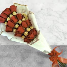 White Paper Red Roses White Ferreros