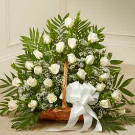 Sincerest Sympathies Fireside Basket - White