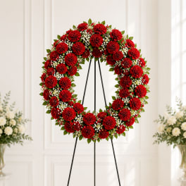 Red Carnation Wreath