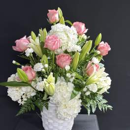 Lily & Rose Basket Floral Arrangement