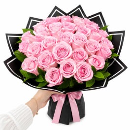 Pretty in Pink Rose Bouquet