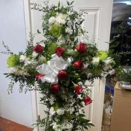 Grace Everlasting Fresh Cross on Easel