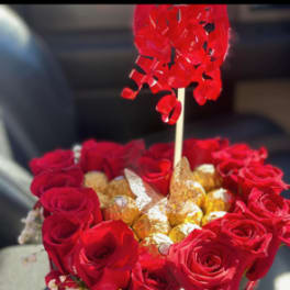 heart roses.