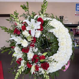 Sympathy Wreath Half and Half