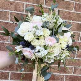 Thistle and Lace Bridal Bouquet by Chasing Petals