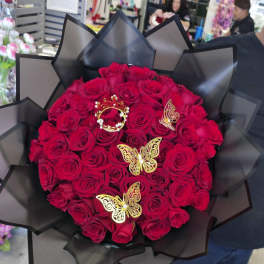 ramo de 50 rosas rojas