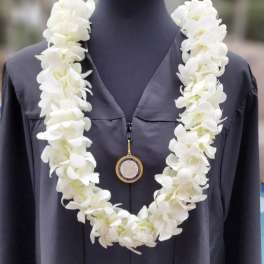 Orchid Lei - White Double Orchid