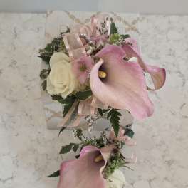 Prom Corsage & Boutonniere Combo - Calla Lilies