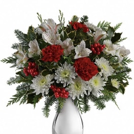 Teleflora's Silver And Snowflakes Bouquet