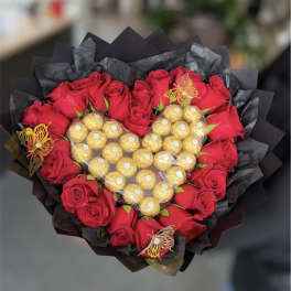 Chocoheart with Rose