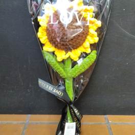 MOM'S FUZZY CROCHET SUNFLOWER #MOTHERSDAY