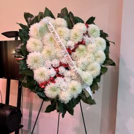 Floral Heart Crown [Funeral Arrangement]