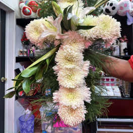 Spider Mom Sympathy Cross Funeral Arrangement
