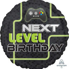 18" "Next Level" Gamer Birthday Balloon