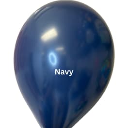 Single navy blue balloon on a white background