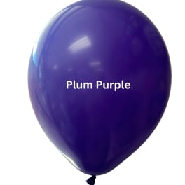 A single plum purple balloon on a white background