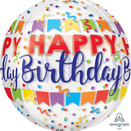 22" Happy Birthday Orb