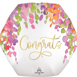 23" JUMBO Floral Congrats Mylar