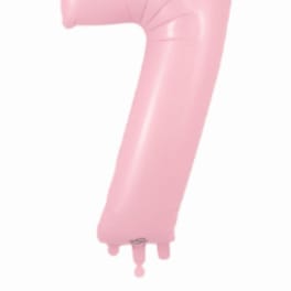 34" Pastel Pink #7 Number Balloon