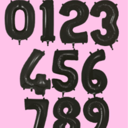 34" Black Number Balloon