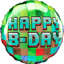 18" Pixel Block Bday