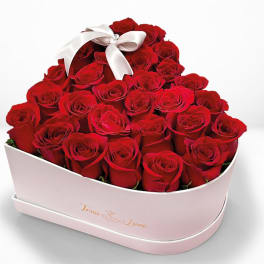 white Heart box