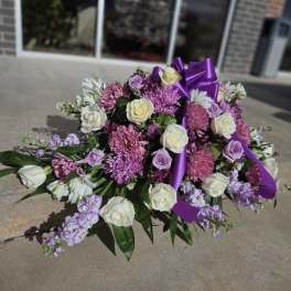 Lavender Fields Casket Spray