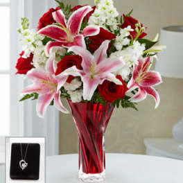 The FTD® Anniversary Rose Bouquet with Pendant
