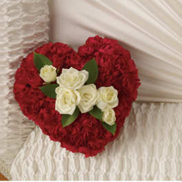 A Devoted Heart Casket Insert by Teleflora