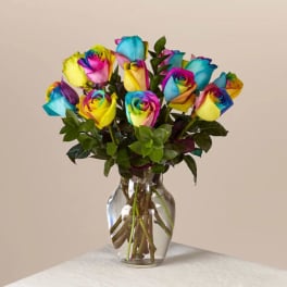 Rainbow Rose Bouquet