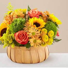 Harvest Sunflower Basket