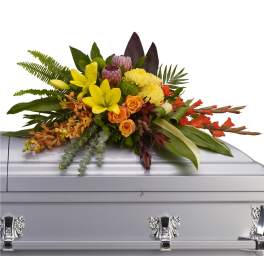 Island Memories Casket Spray by Teleflora