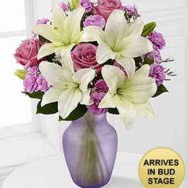 Lavender Twilight Mixed Flower Bouquet - VASE INCLUDED
