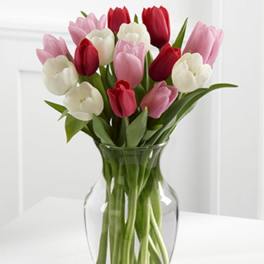 Here in My Heart Tulip Bouquet - VASE INCLUDED