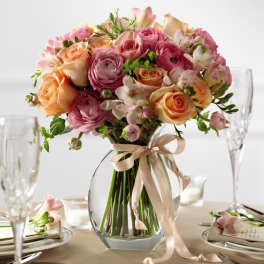 FTD Peach Silk Arrangement