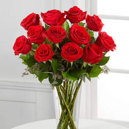 The Long Stem Red Rose Bouquet by FTD® - VASE INCLUDED