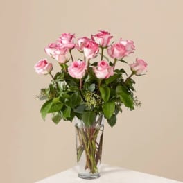 The Long Stem Pink Rose Bouquet