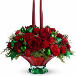 Teleflora's Joyful Christmas Centerpiece