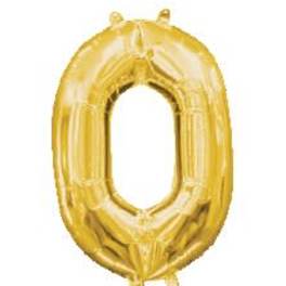 Number 0 Balloon 34"