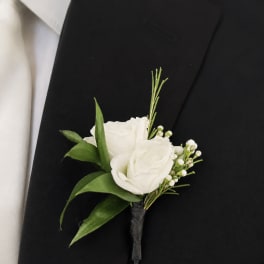 Ivory Whisper Boutonniere