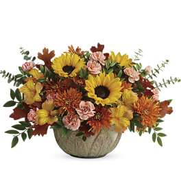 Teleflora's Autumn Sunbeams Centerpiece